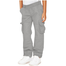 Boys Cotton Cargo Pants Gray School Uniform 13-14 Years
