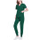 Women's Solid Scrub Set Army Green L 1