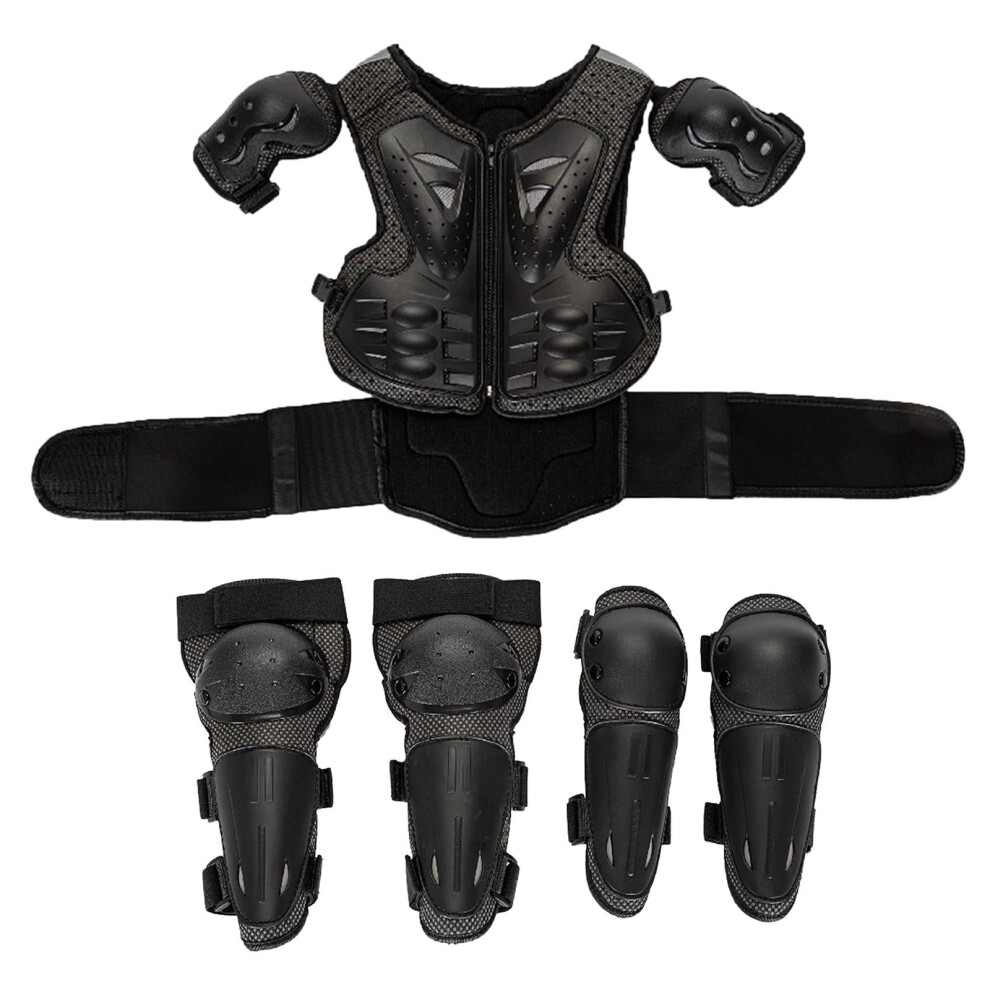 Kids Motocross Armor Suit With Chest Back And Elbow Pads 937196857609