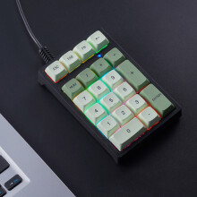 Naierhg 21-Key Mechanical Green Switch USB Wired External Number Keypad for Laptop, Compatible with Windows/macOS