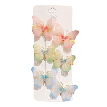 Butterfly Hair Clips Glitter 6 Pcs