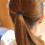 Black Acrylic Hair Band Elastic Ponytail Holder 2 Pack 5