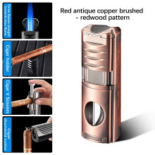 Torch Lighter Triple Jet Flame Refillable Windproof3