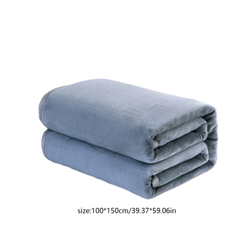 Flannel fløjlstæppe 100x150 cm polyester ensfarvet tæppe 2