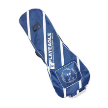Lightweight blue rain cover with zipper for golf course