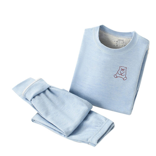 Thermal Underwear for Kids Light Blue Base Layer Set 6-8