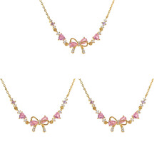 Adjustable Bow Charm Bracelet for Women Gold Silver Beaded
