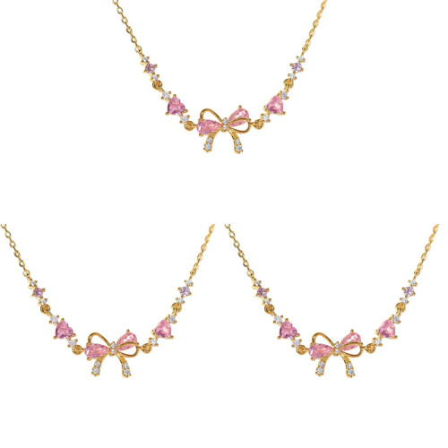 Adjustable Bow Charm Bracelet for Women Gold Silver Beaded