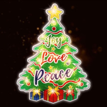 Christmas Tree Window Silhouette Decor 17 inch 20L