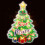 Christmas Tree Window Silhouette Decor 17 inch 20L 1
