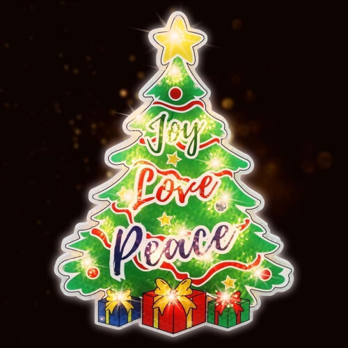 Christmas Tree Window Silhouette Decor 17 inch 20L