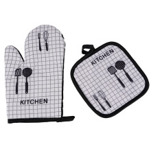 Oven Mitts and Pot Holders Set Heat-Resistant Soft Cotton