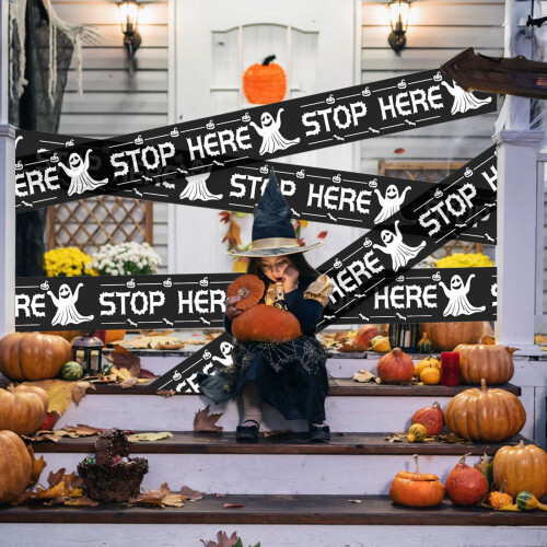 Halloween Caution Tape Decorative Barricade Tape 100 ft 1