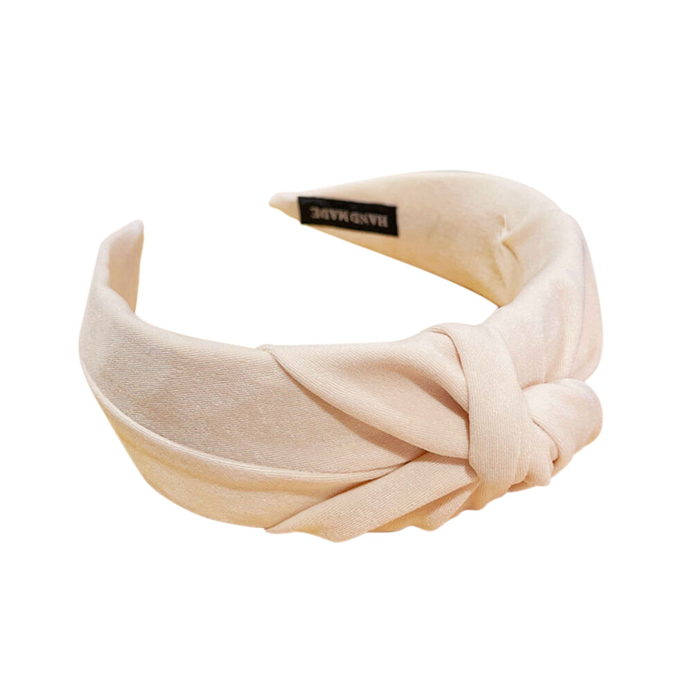 Knotted Headband Hairpin Soft Elastic Wide Brim Fabric 1