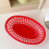 Red Oval Hollow Drain Basket Plastic Double-Layer 1 Pc 1