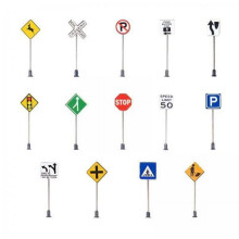 HO Scale Road Signs for Model Train Layouts 2 Pack