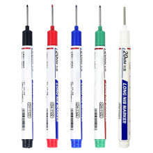 Long Head Deep Hole Marker Pens for Metal Construction 5 pcs