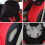 Butterfly Pattern Polyester Car Seat Covers Mint Blue 4-Pack 8
