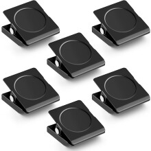 Magnetic Clips Heavy Duty Black 6 Pack