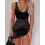 Damesbodysuit met diepe V-hals, open rug, mouwloos en stringmodel. 2