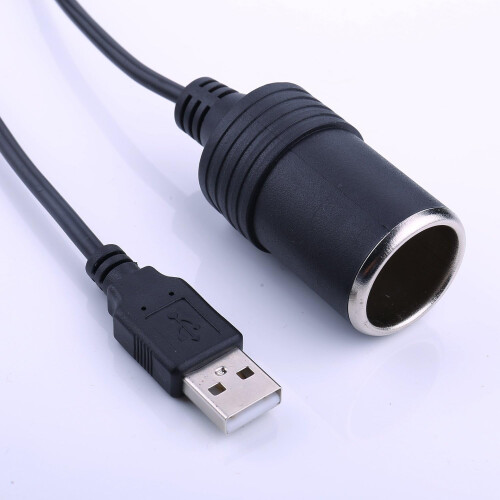 Kabel USB A samec - 12V autozásuvka samice, 1,2 m 2