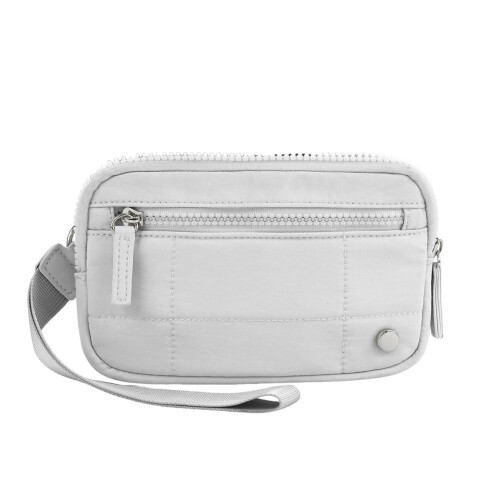 Iris Geldbörse, 2. Generation, wasserdicht, gesteppt, Nylon, grau, Damen