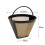 Black Gold Coffee Filter Cone Style 4-Cup Reusable 6