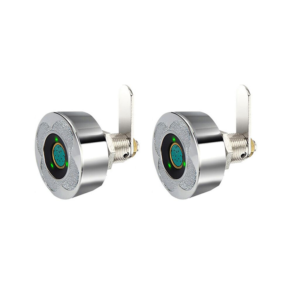 2X Drawer Fingerprint Lock Password Mailbox Lock Biometric Drawer Lock Fingerprint Rechargeable Keyless Lock(A) 6031490605677