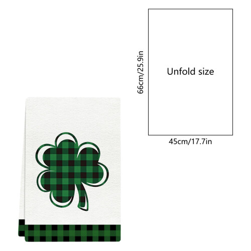 Lot de 2 torchons de cuisine pour la Saint-Patrick, 45,7 x 66 cm 2