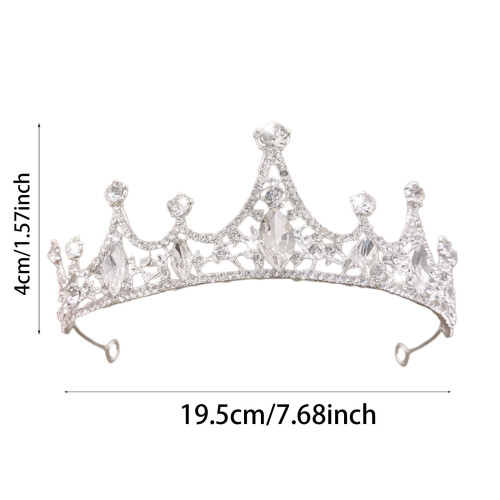 Tiara feminina real com strass para casamento e formatura 2