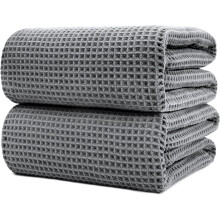 Mikrofaser-Badetücher, Waffelstruktur, 430 g/m², 178 x 89 cm, 2er-Set