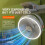 Witte compacte USB-oplaadbare clipventilator voor op het bureau. 7