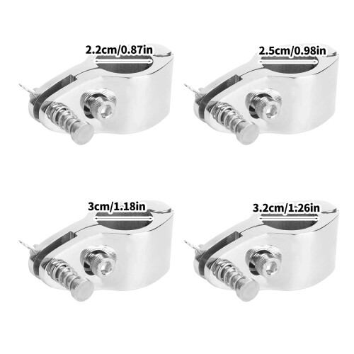 Klämmor för båtkapellrör i kraftigt rostfritt stål, 2-pack 2