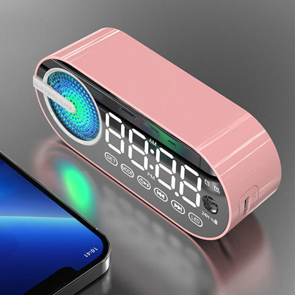 Bluetooth Speaker With Digital Clock Usb Aux 5.0 9357860638180