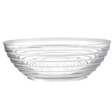 Bols de service ronds en plastique de 2,1 cm de diamètre et 2 L (9,5 po) de capacité, vaisselle jetable pour fêtes : lot de 6