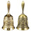 Hand Bell Floral Pattern 4.5 Inch Clear Loud Sound 5