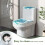 Weicher WC-Deckelbezug mit Schildkrötenmuster und elastischem Rand 4