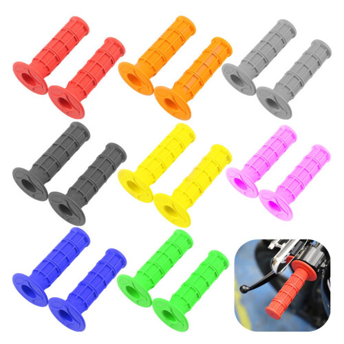 Motorcycle Handlebar Grips Soft Nonslip Rubber 2 pcs 1