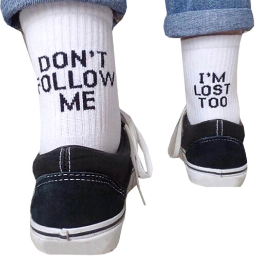 Calcetines divertidos con estampado humorístico (1 par) 1