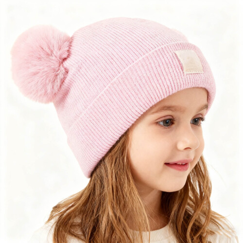 Gorro de punto mini DAMAI con doble pompón 1