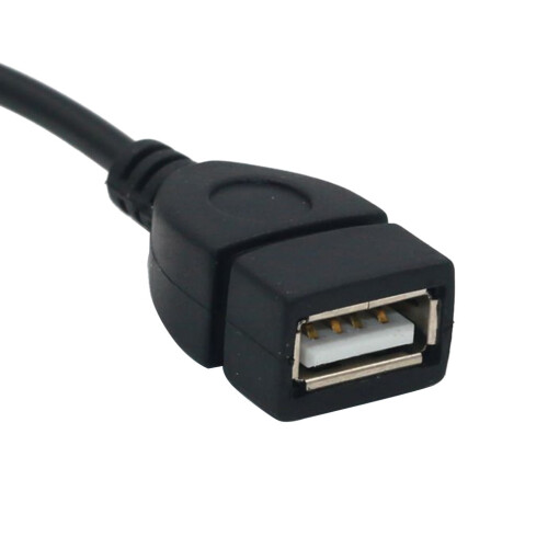 USB to 3.5mm Audio Jack Adapter for Headphones Black 2