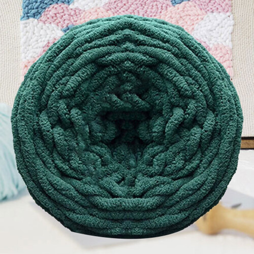 Chunky Chenille Yarn for Crocheting and Knitting 1 Roll