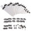 Acrylic Ear Tunnels Jewelry Stud White 36 Pieces 2