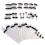 Acrylic Ear Tunnels Jewelry Stud White 36 Pieces 8