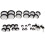 Acrylic Ear Tunnels Jewelry Stud White 36 Pieces 7