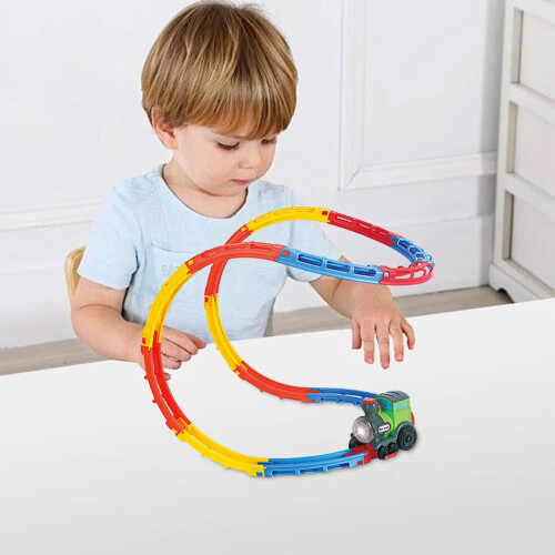 Educational Train Track Playset Interactive Toy for Kids 1 2