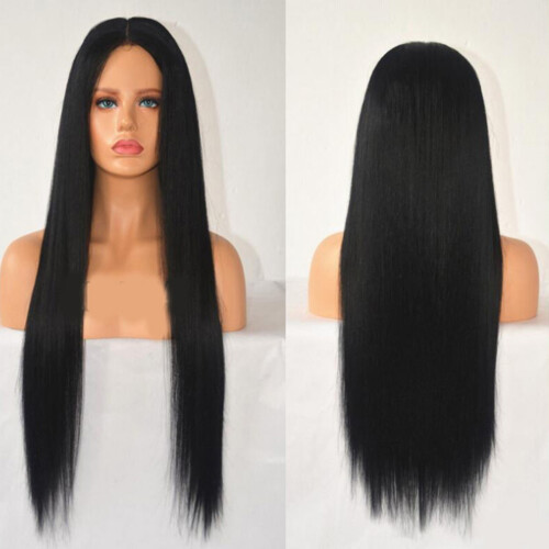 Parrucca da donna in capelli umani con onde naturali e riga laterale 2