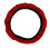 Elastic Ice-Silk Polyester Steering Wheel Cover 15"15" Red 2