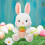 Easter Rabbit Plush Toy White Bunny 9 inches 5