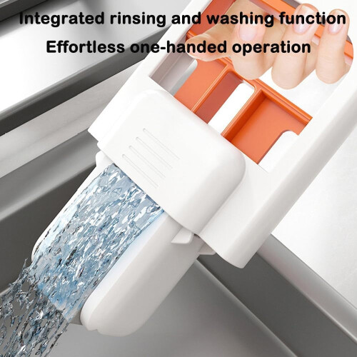 Mini foldable desktop mop with sponge head for wet/dry use 2